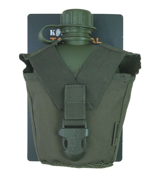 Фляга тактична з чохлом KOMBAT UK Tactical Water Bottle kb-twbt-olgr фото