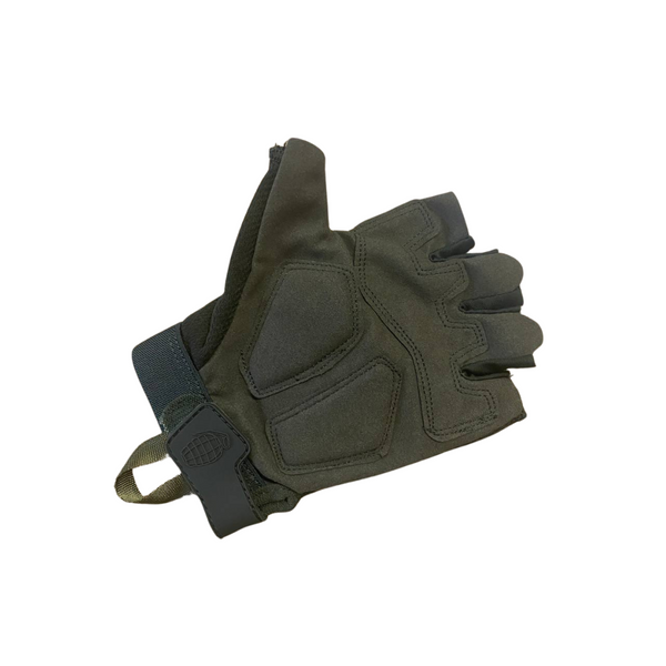 Рукавички тактичні безпалі з армуванням KOMBAT UK Alpha Fingerless Tactical Gloves kb-aftg-olgr фото