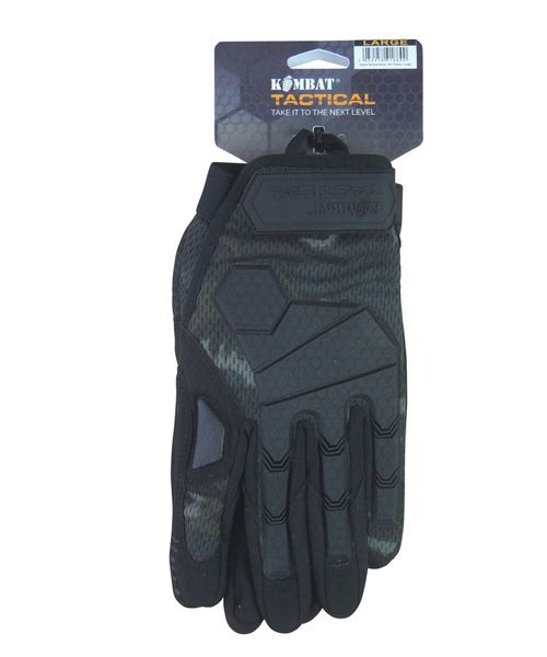 Рукавички тактичні з армуванням KOMBAT UK Alpha Tactical Gloves kb-atg-btpbl фото