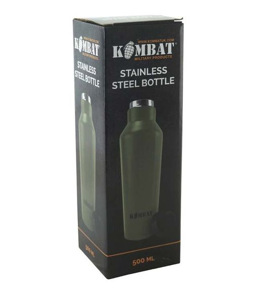 Термос 500мл KOMBAT UK Military Steel Bottle олива kb-ssb фото