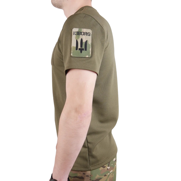 Футболка тактична Kiborg Tactical Coolpass з велкро панелями для шевронів 1311 фото