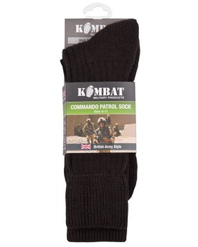 Шкарпетки теплі вовняні KOMBAT UK Patrol Socks kb-ps-blk фото