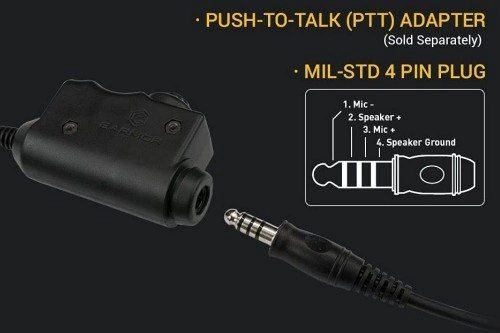 Тангента тактична гарнітура PTT EARMOR M52 для Motorola DP4400, DP460, DP480 series NL_M52-DP44-46-48 фото