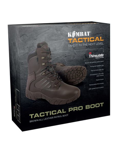 Черевики тактичні KOMBAT UK Tactical Pro Boots All Leather шкіряні високі теплі kb-tpb-brw-46 фото