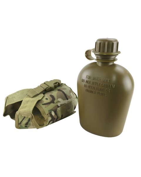 Фляга тактична з чохлом KOMBAT UK Tactical Water Bottle kb-twbt-btp фото