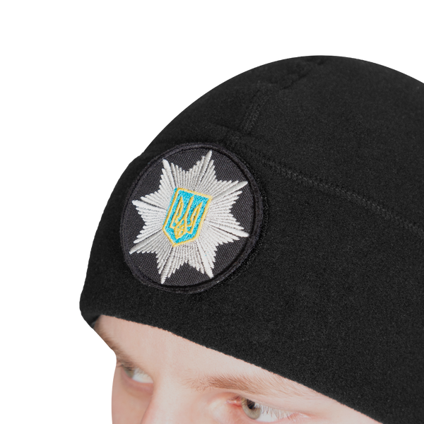 Шапка поліцейська флісова з липучкою Camotec Beanie Police 6677 фото