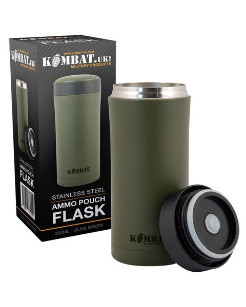 Термос маленький 330мл KOMBAT UK Ammo Pouch Flask олива kb-af-olgr фото