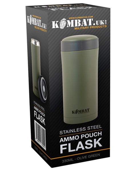 Термос маленький 330мл KOMBAT UK Ammo Pouch Flask олива kb-af-olgr фото