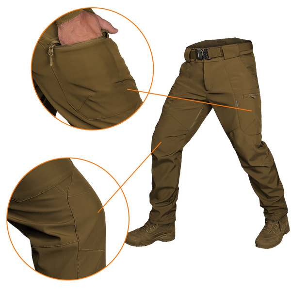 Штани тактичні теплі Camotec SoftShell Vent Mesh 7359 фото