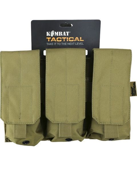 Підсумок під 6 магазинів АК закритий KOMBAT UK Triple ORIGINAL Style Mag Pouch kb-tosmp-coy фото