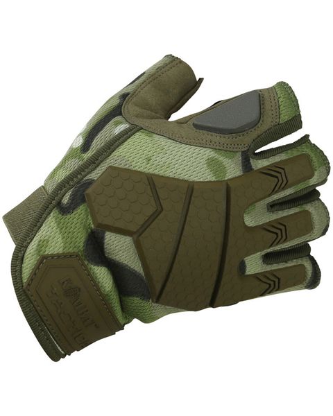 Рукавички тактичні безпалі з армуванням KOMBAT UK Alpha Fingerless Tactical Gloves kb-aftg-btp фото