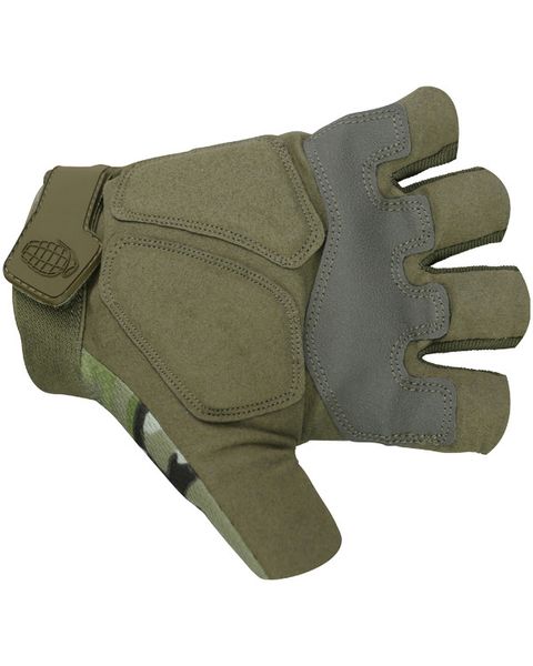 Рукавички тактичні безпалі з армуванням KOMBAT UK Alpha Fingerless Tactical Gloves kb-aftg-btp фото