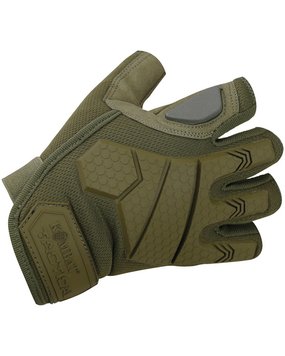 Рукавички тактичні безпалі з армуванням KOMBAT UK Alpha Fingerless Tactical Gloves kb-aftg-coy фото